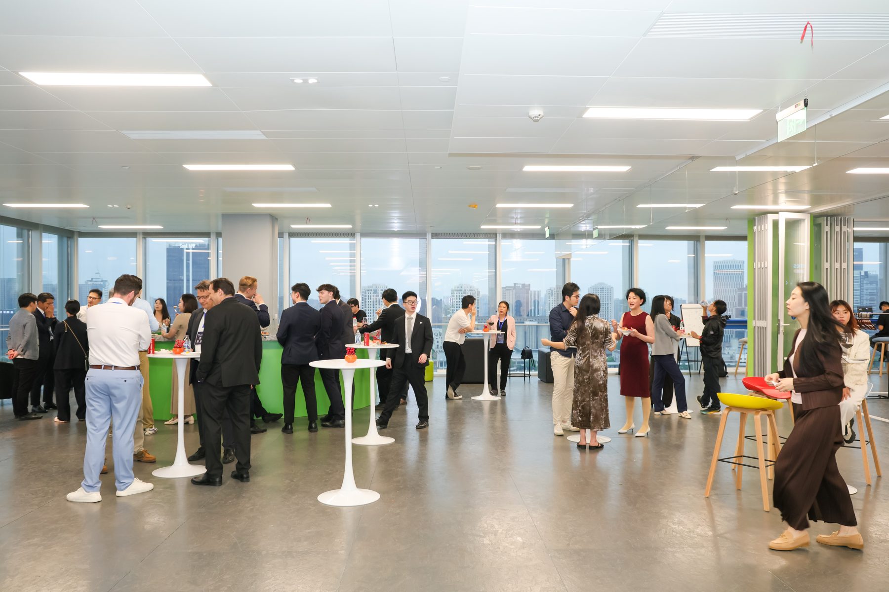 Event hall during a networking evening